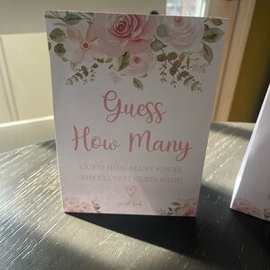 Guess How Many , Measure the Bump, Don’t Say Baby and diaper raffle box